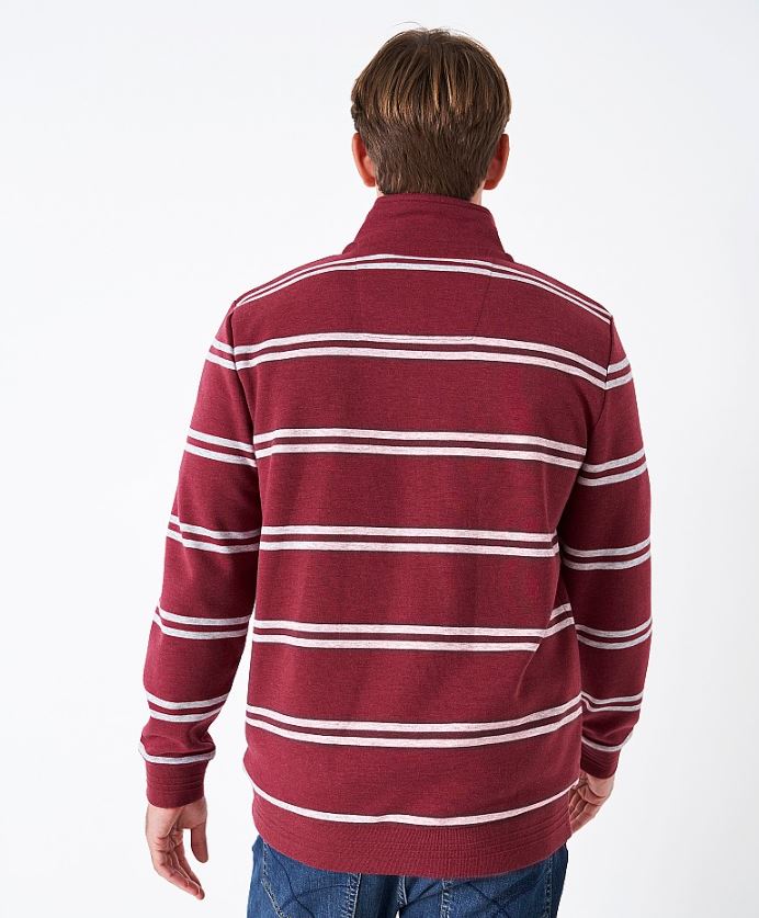 Crew Fentworth Half Zip Sweatshirt Cordovan Grey 4