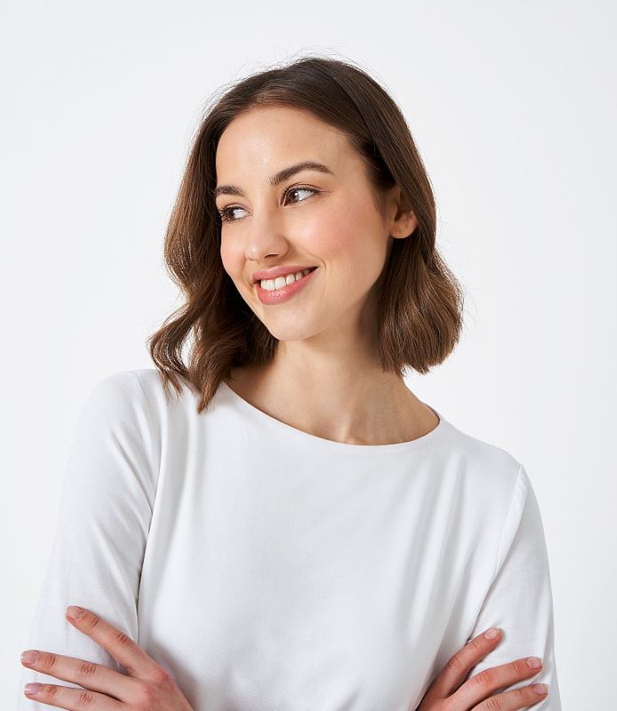 Crew Jemma Ladies Boat Neck Top White 2