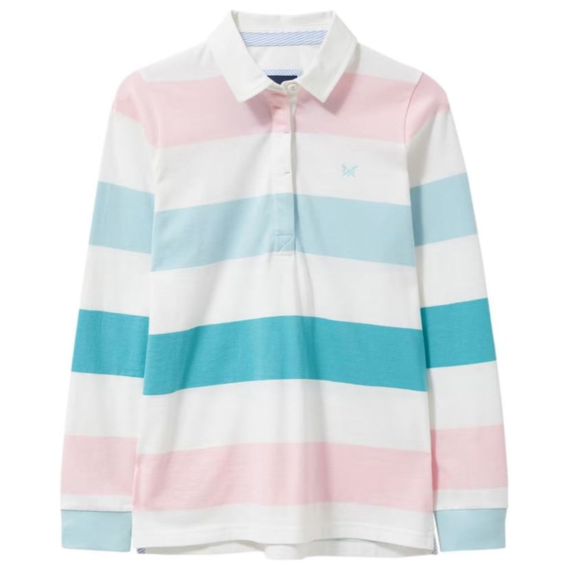 Crew Ladies Classic Rugby Shirt Pink-Blue 5