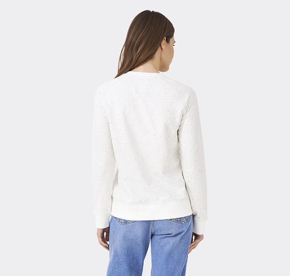 Crew Ladies Graphic Sweatshirt White Surf Print 3