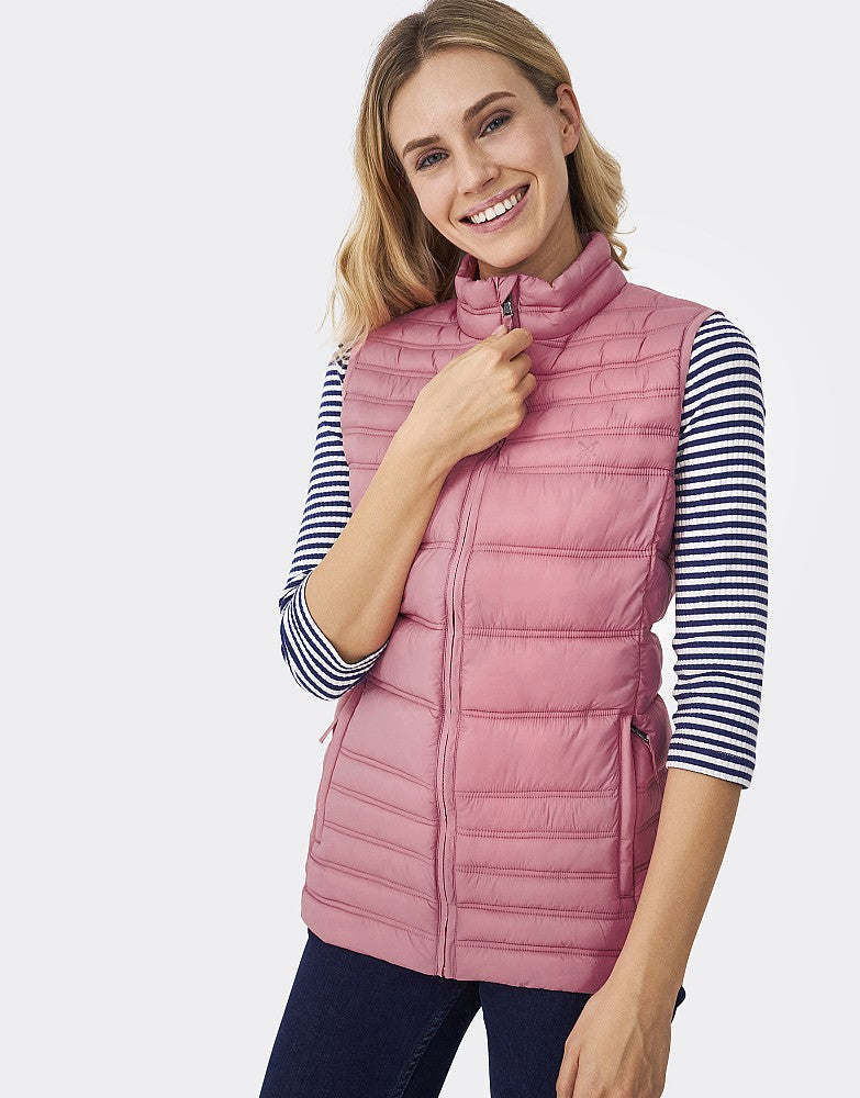 Crew Ladies Lightweight Gilet Wild Rose 2