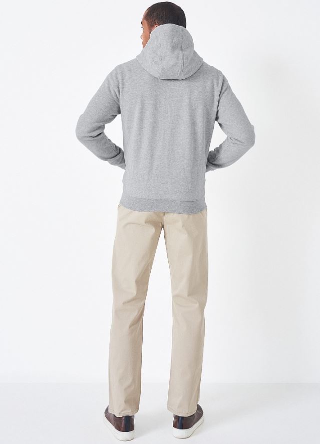 Crew Men's Crossed Oars Zip Through Hoodie Grey Marl 4