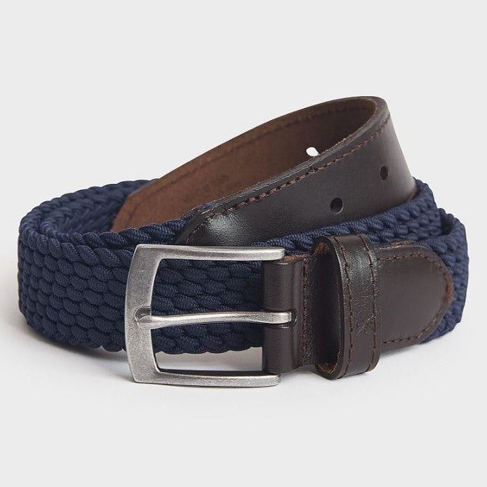 Crew Men's Navy Woven Belt 1