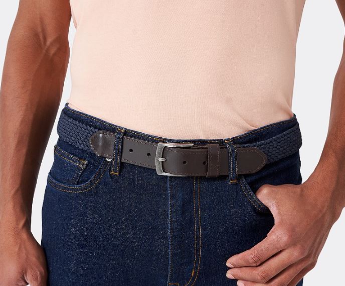 Crew Men's Navy Woven Belt 2