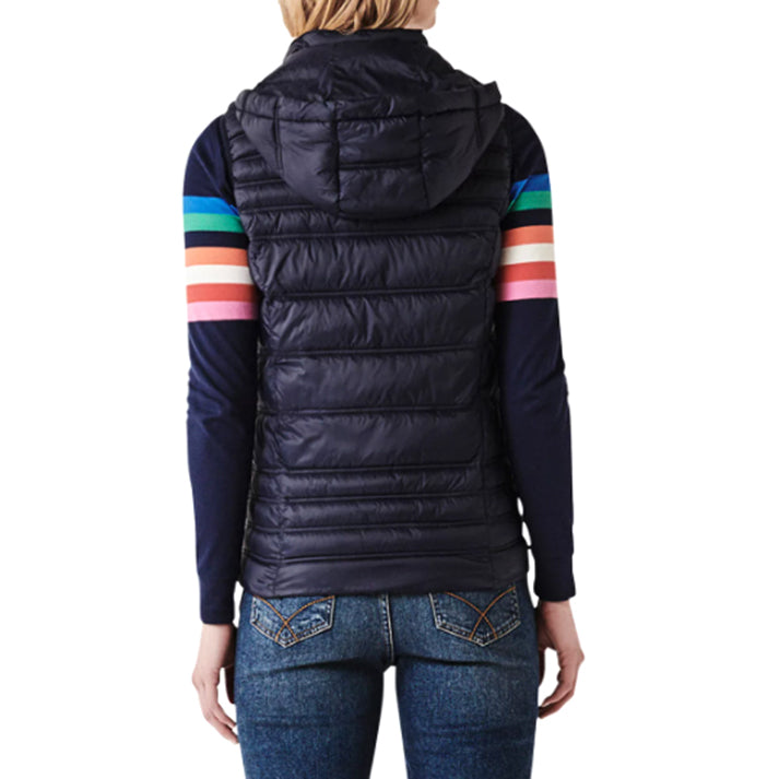 Crew Quilted Lightweight Hooded Gilet, Navy 3