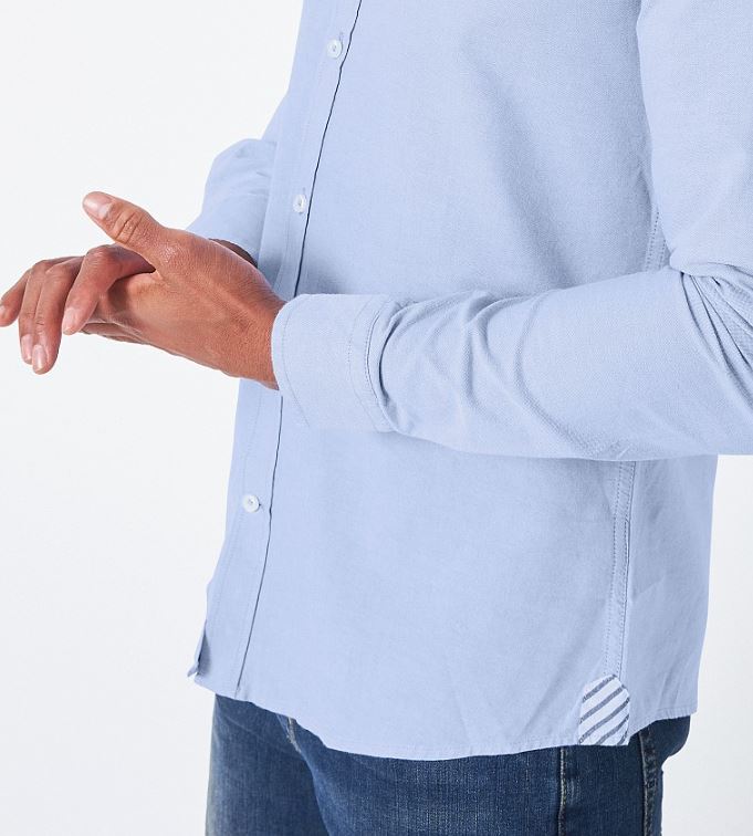 Crew Slim Fit Cotton Oxford Shirt Sky Blue 3