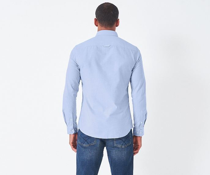 Crew Slim Fit Cotton Oxford Shirt Sky Blue 4