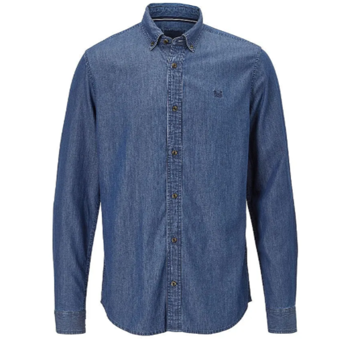 Crew Slim Fit Darwell Denim Blue Shirt 2