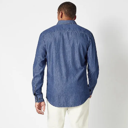 Crew Slim Fit Darwell Denim Blue Shirt 3
