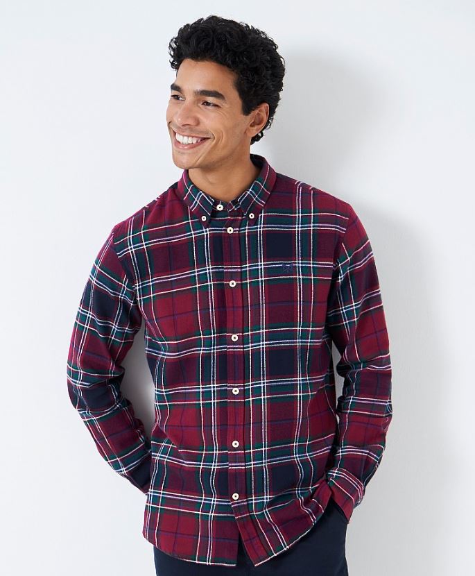 Crew Spencer Flannel Check Shirt Red-White-Green 2
