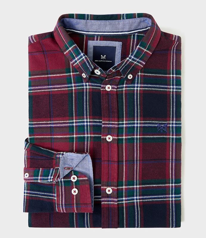 Crew Spencer Flannel Check Shirt Red-White-Green 4
