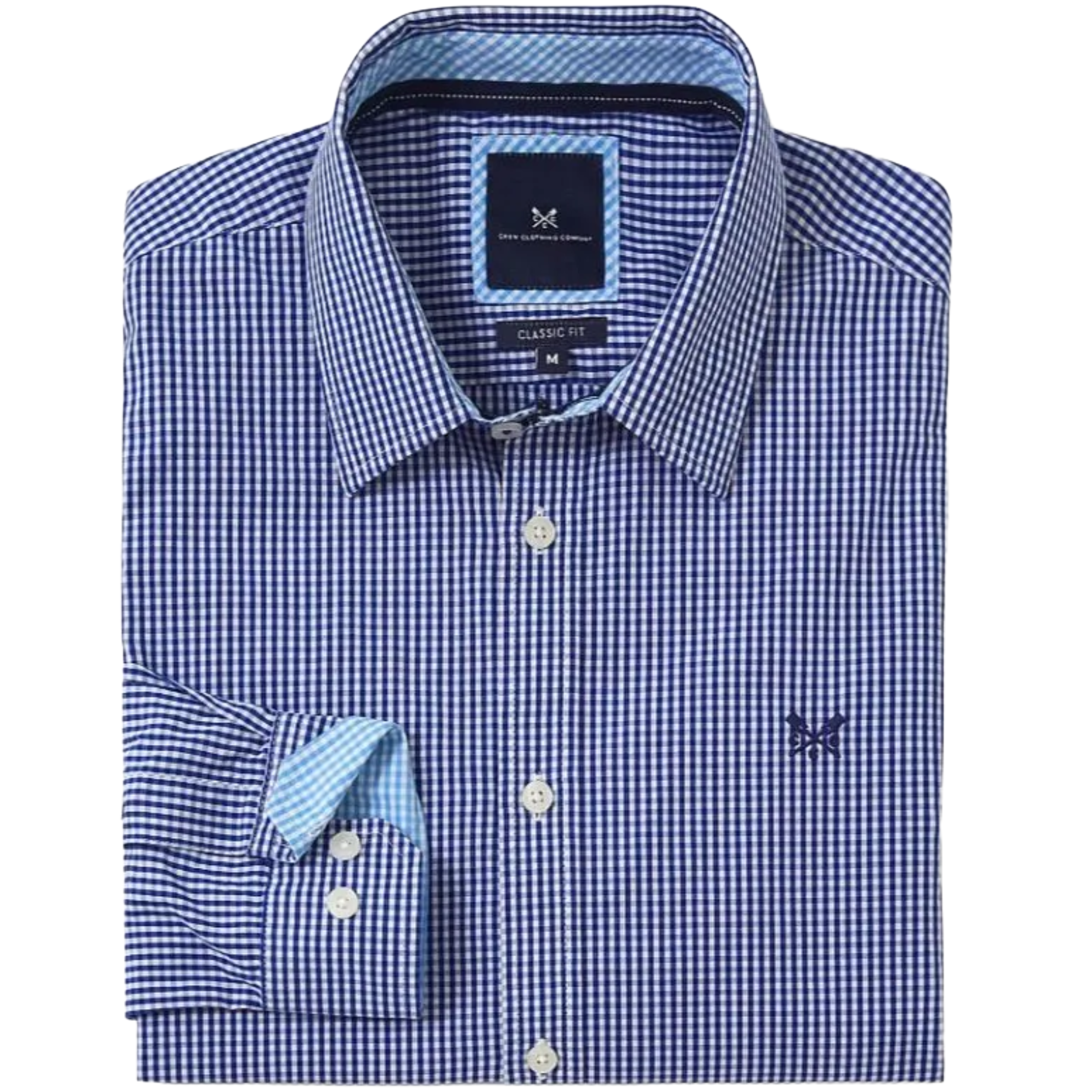 Crew Classic Fit Micro Gingham Shirt Ultra Marine