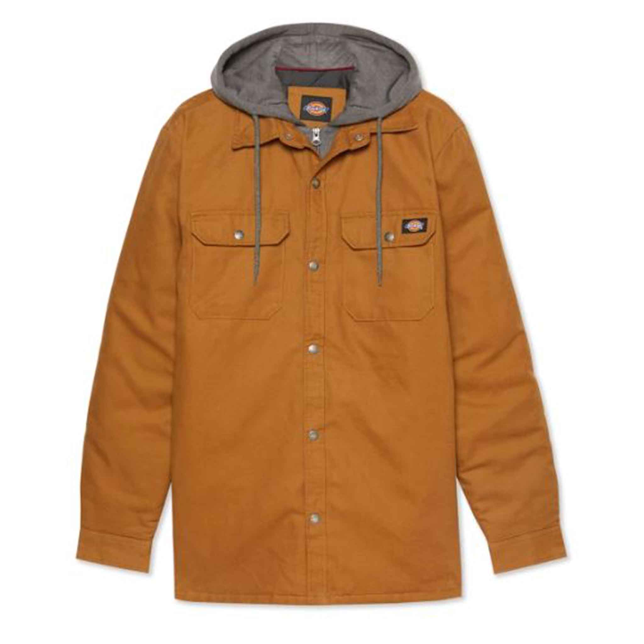 Dickies-Duck-Shirt-Men's-Canvas-Jacket-Brown-1