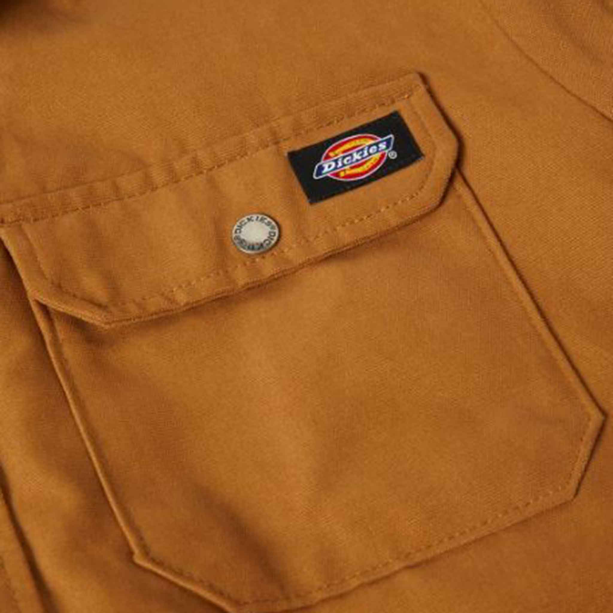 Dickies-Duck-Shirt-Men's-Canvas-Jacket-Brown-5