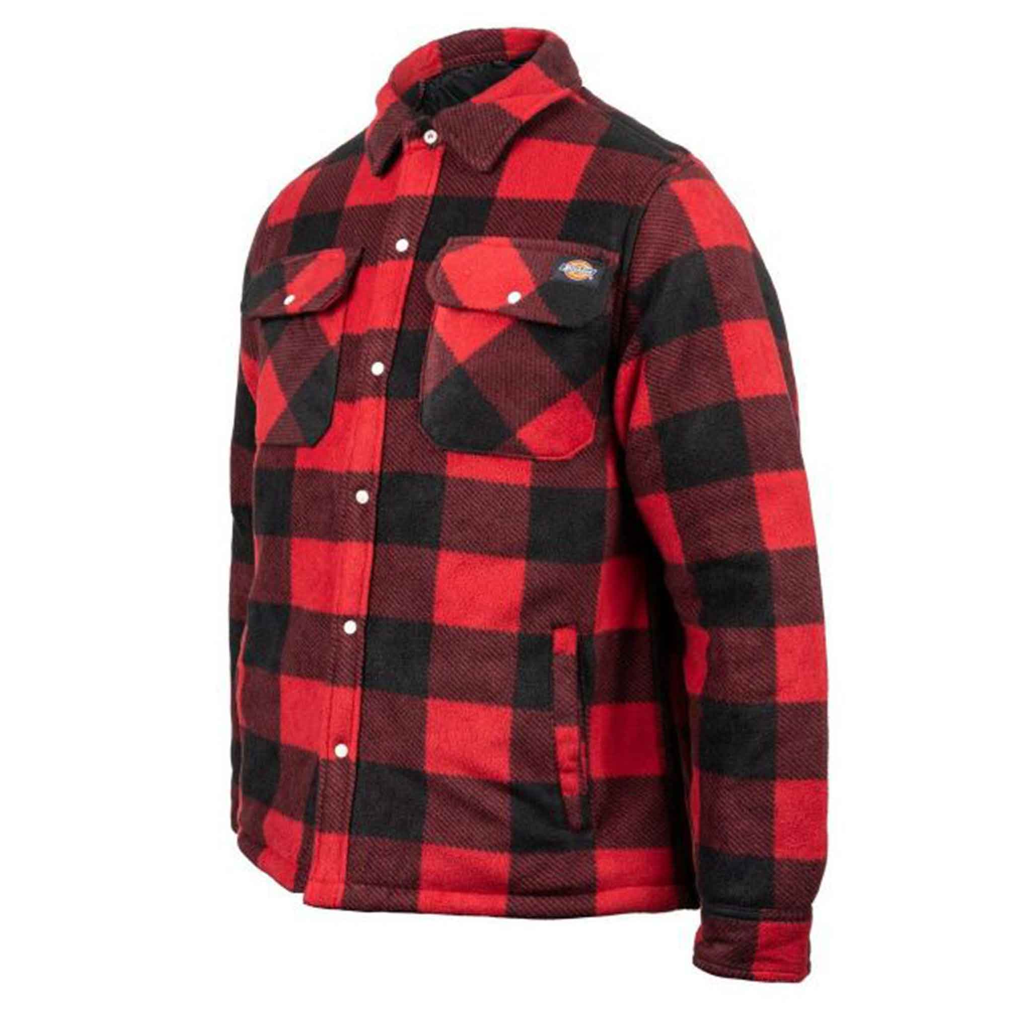 Dickies-Portland-Men's-Padded-Shirt-Jacket-Red-3