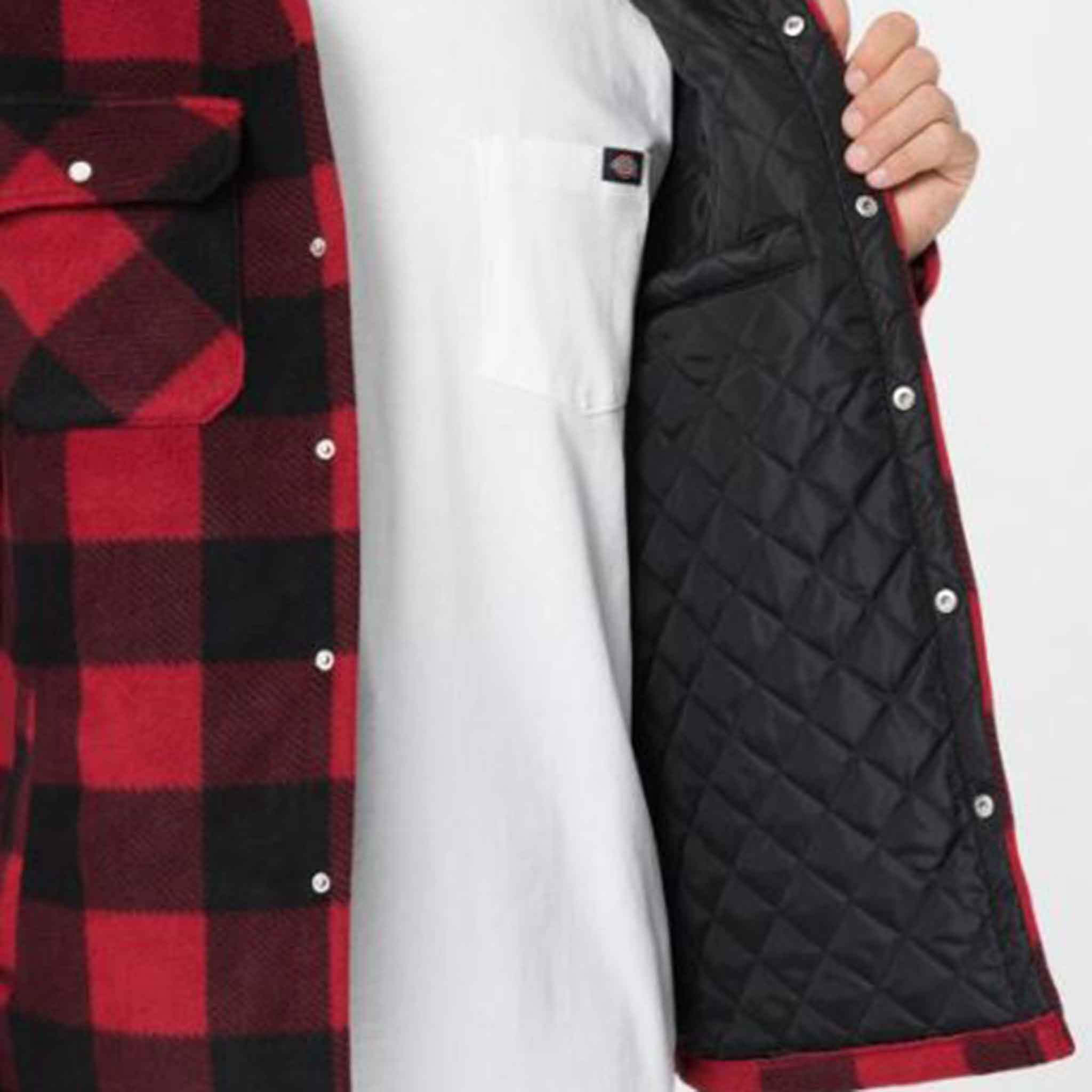 Dickies-Portland-Men's-Padded-Shirt-Jacket-Red-5