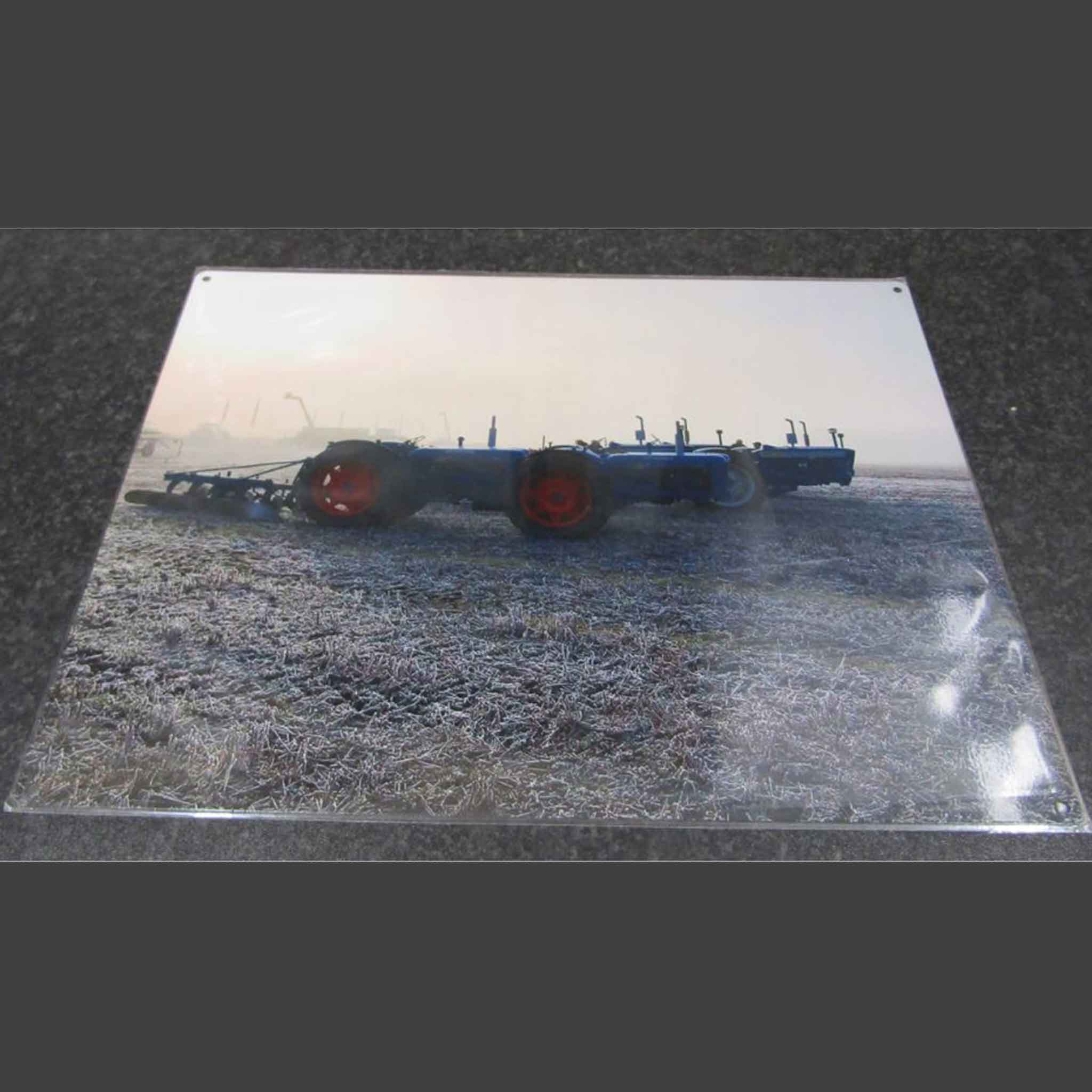 Doe Triple D Tractor Frosty Morning Large Metal Sign 30x40cm