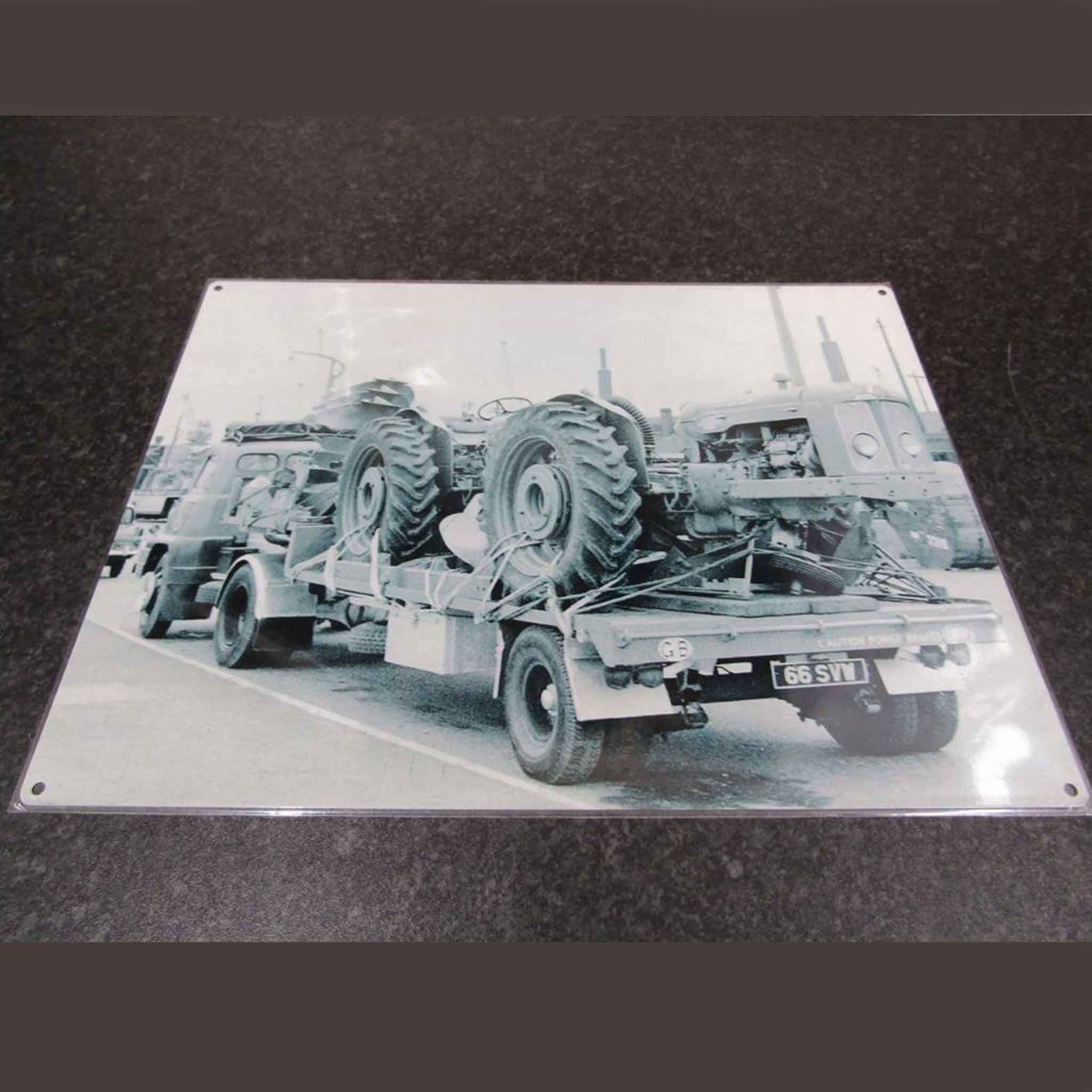 Doe Triple D Tractor In Transit Large Metal Sign 30x40cm