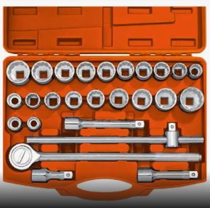 Draper 04502 3-4 inch Square Drive Metric Socket Set (26 pcs)