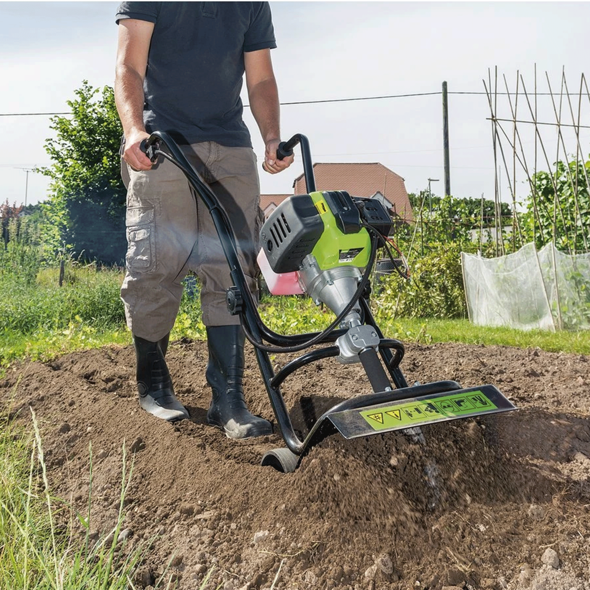 Draper 32329 Petrol Tiller & Garden Cultivator 42.7cc 3HP 320mm