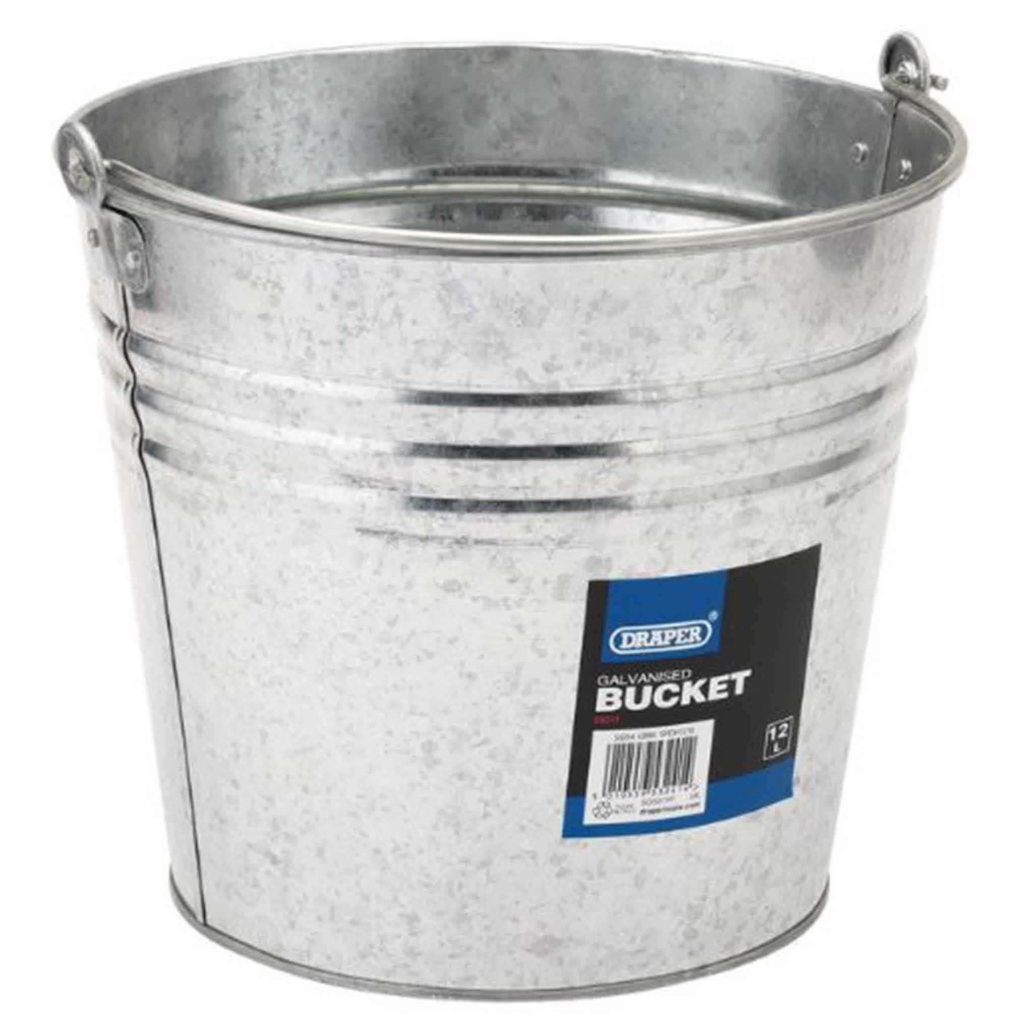 Draper Galvanised Steel Bucket 12L
