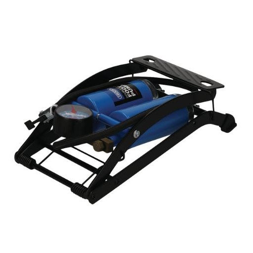 Draper Twin Cylinder Foot Pump & Gauge 1