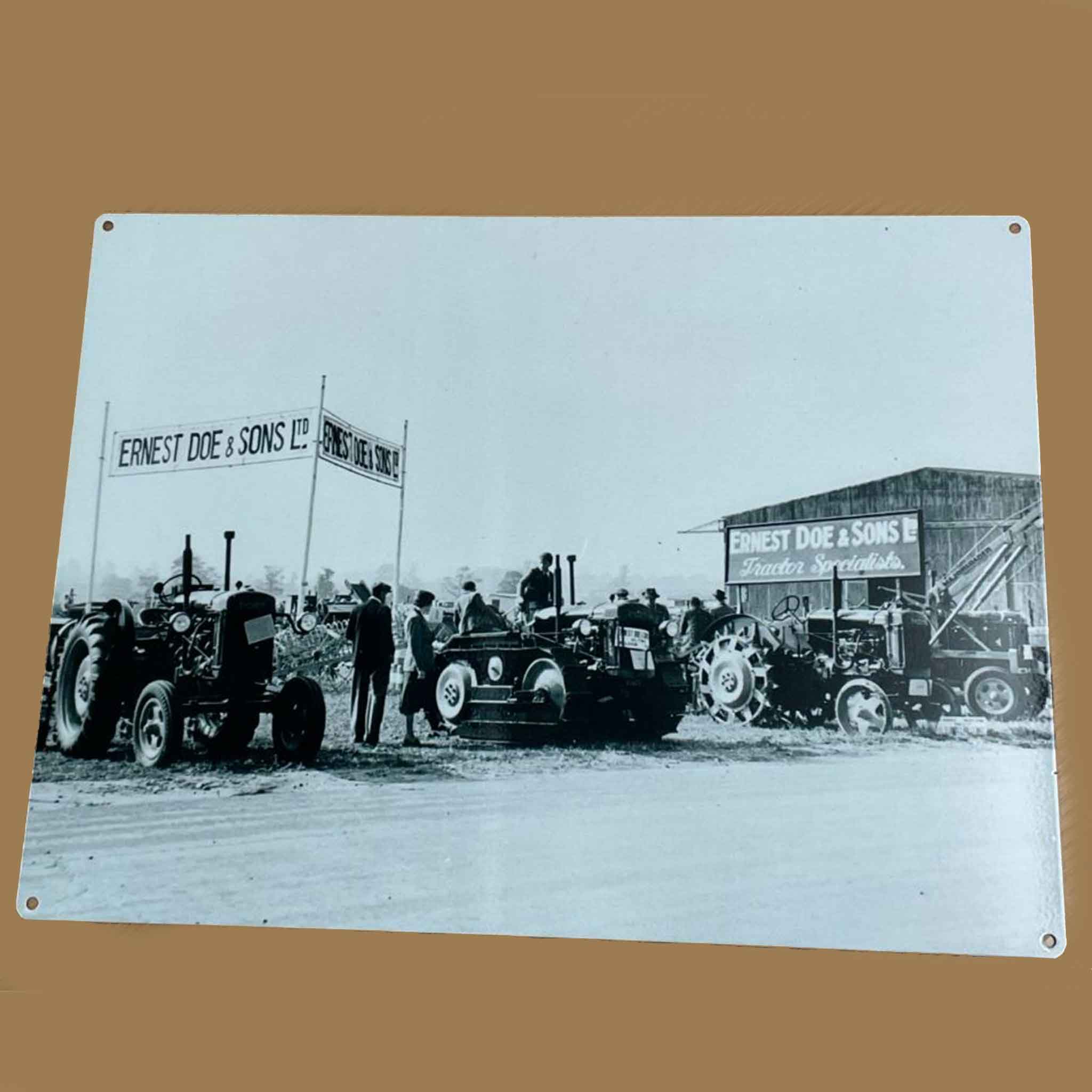 Ernest Doe Ploughing Match Stand Large Metal Sign 30x40cm