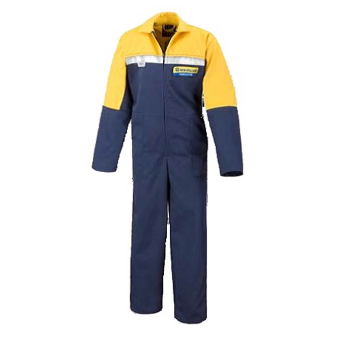 鈴木 NEW HOLLAND オーバーオール 防寒LL ネイビー/イエロー New Holland Junior Poly Cotton Overalls