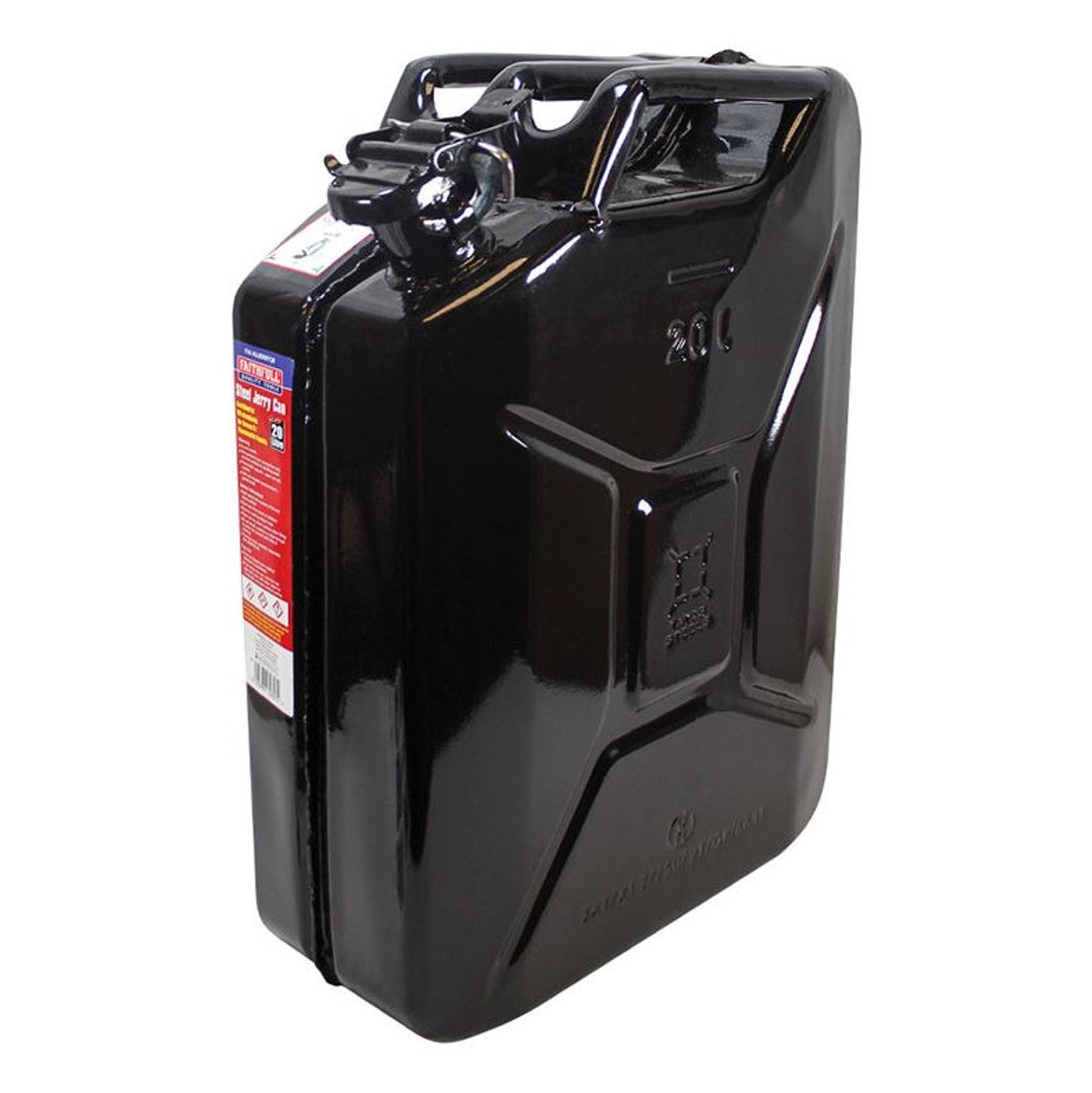 Faithfull 20L Steel Jerry Can Black 1