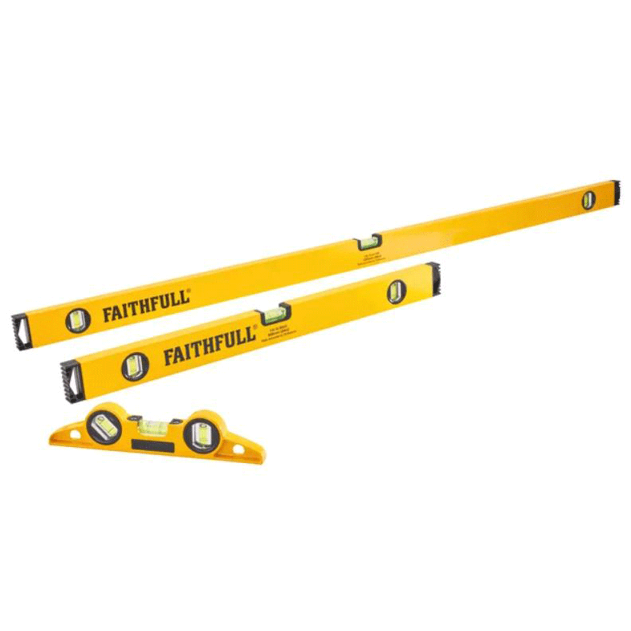 Faithfull Box Section Spirit Levels 3 Piece Set