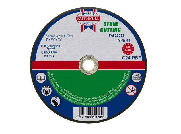 Faithfull Stone Cutting Disc 230 x 3.2 x 22mm