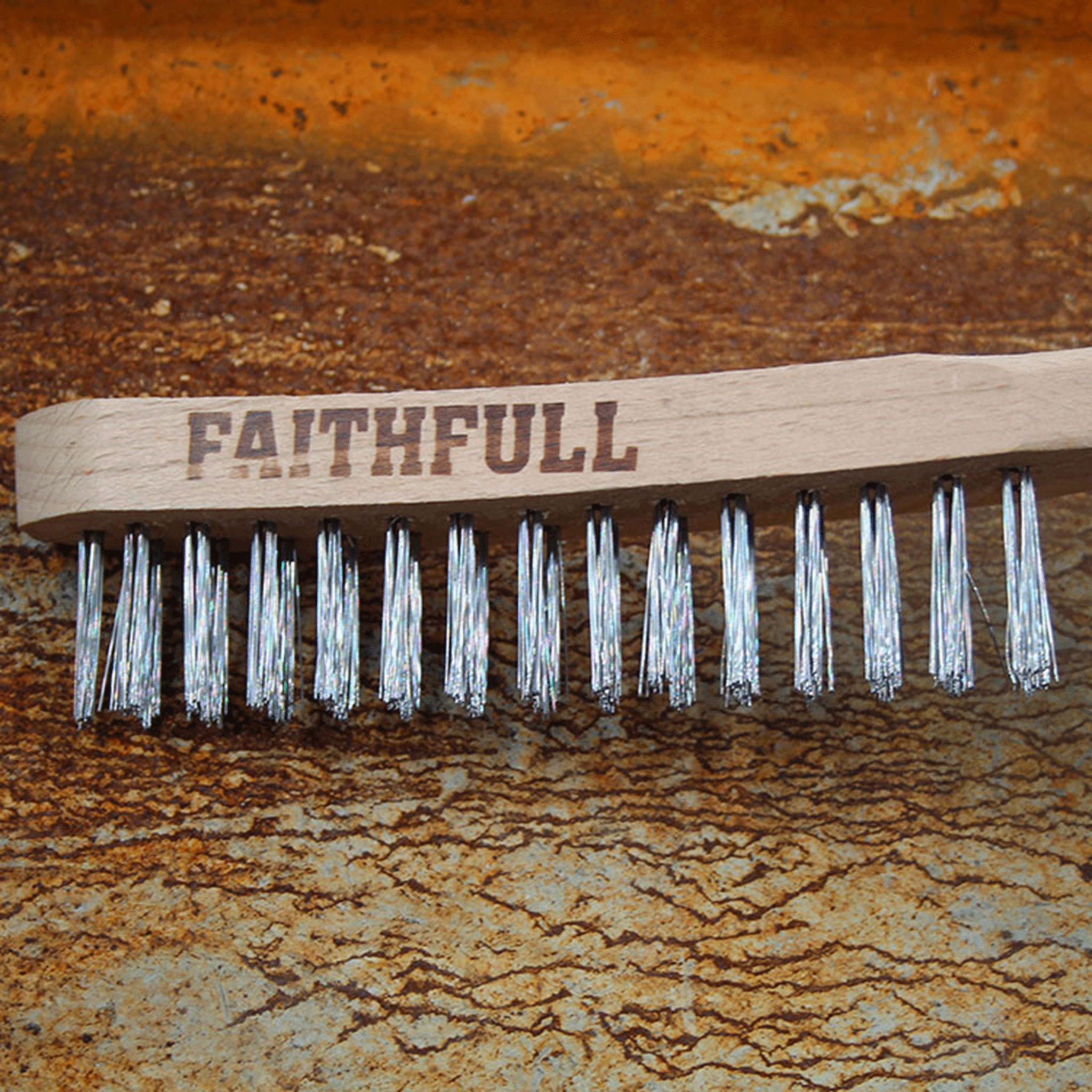 Faithfull Tools Heavy-Duty Scratch Brush Two Row