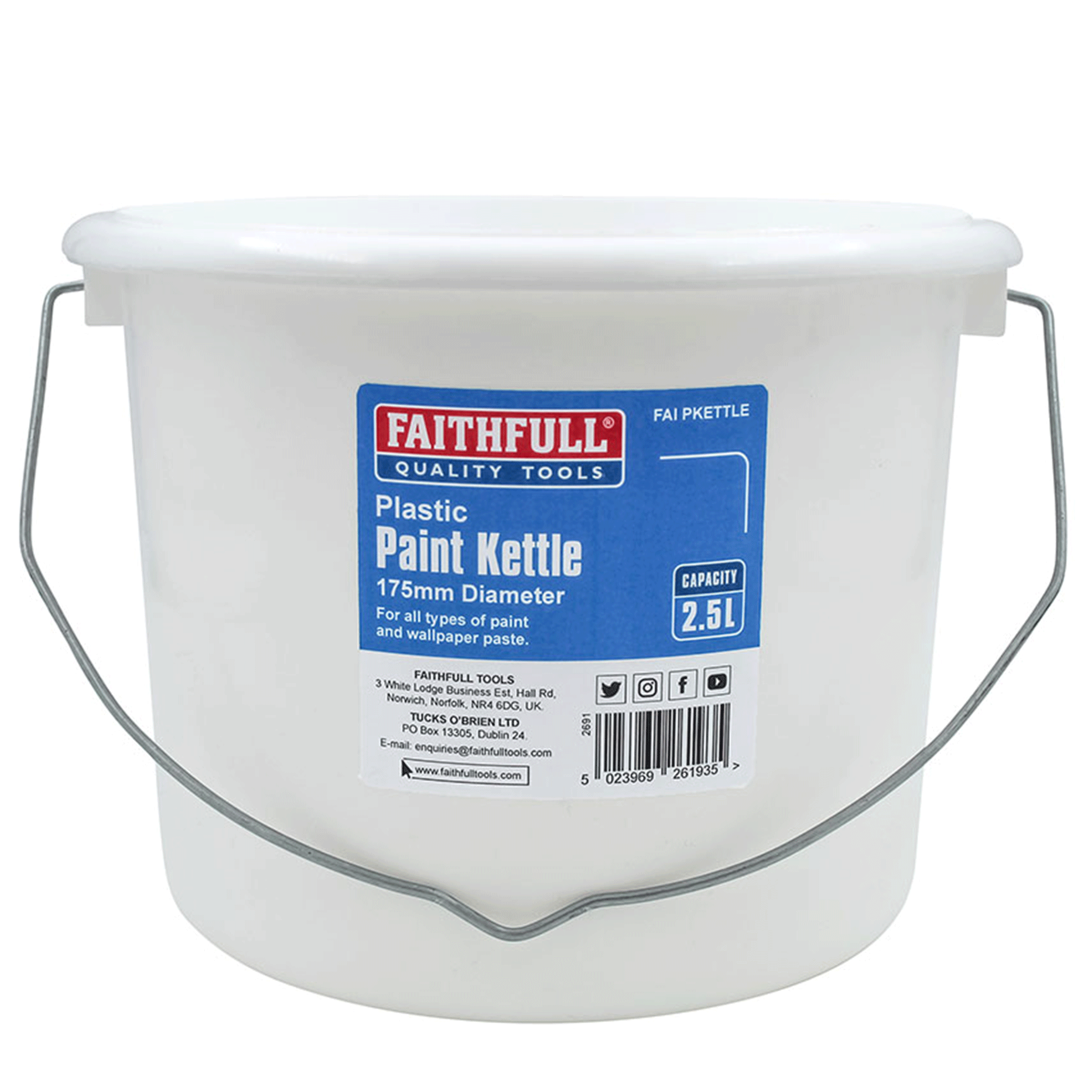Faithfull Tools Plastic Paint Kettle 2.5L