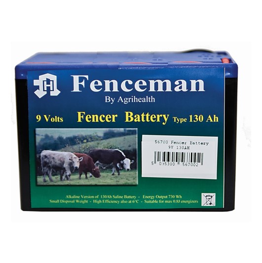 Fenceman 9V 130AH Alkaline Fencer Battery 1
