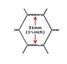Galvanised Rabbit Netting 1050mm x 31mm x 50M 2