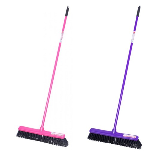 Gorilla 50cm 2-in-1 Stable & Yard Broom Pink-Purple