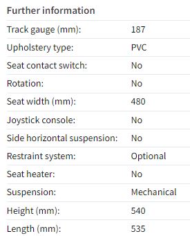 Granit 24000067 Black PVC Tractor Seat 3