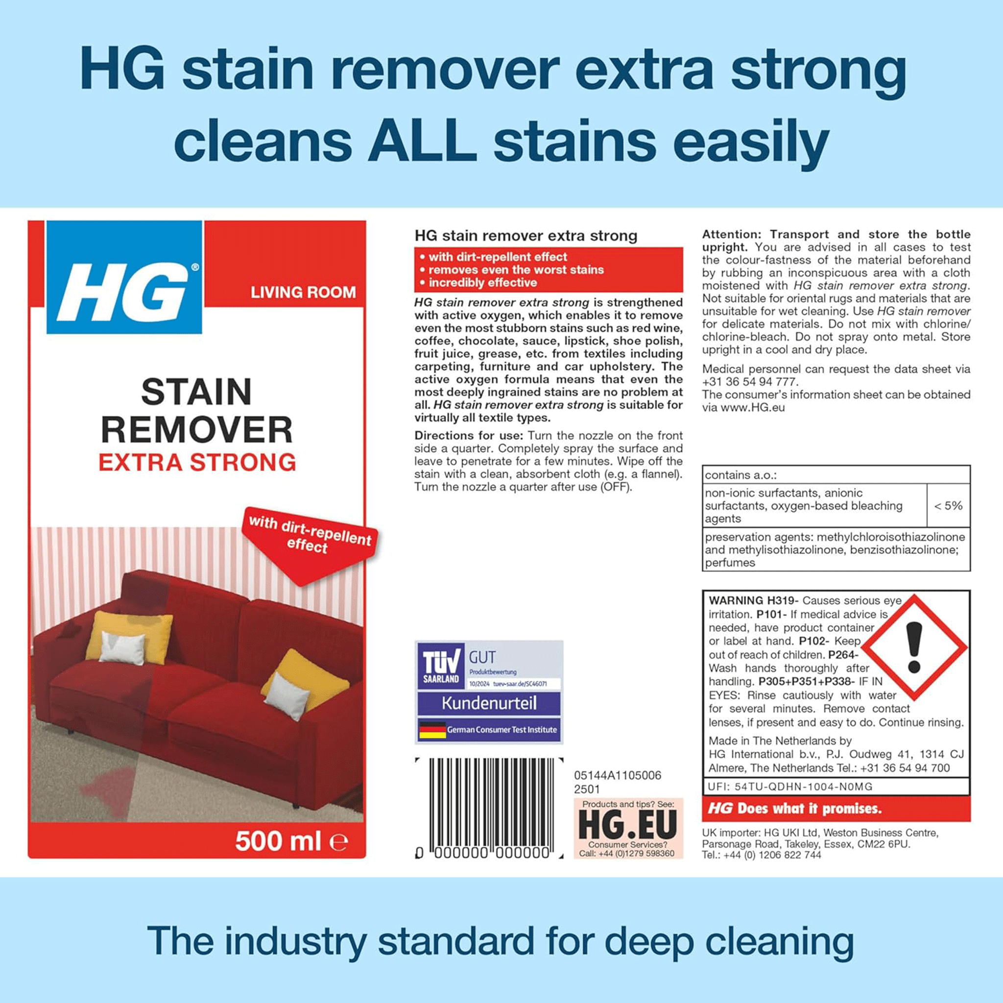HG Extra Strong Stain Remover 500ml