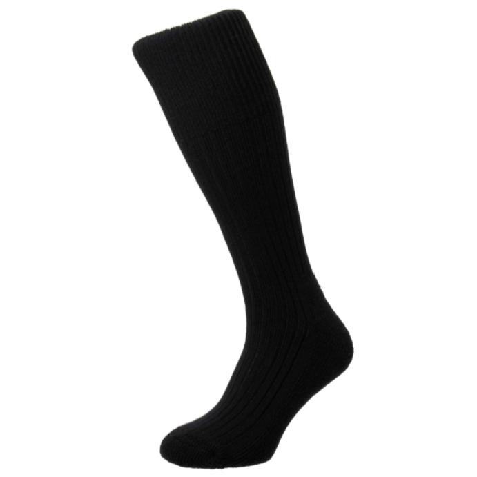 HJ Hall Men's Commando Wool Rich Work Boot Socks Black 1
