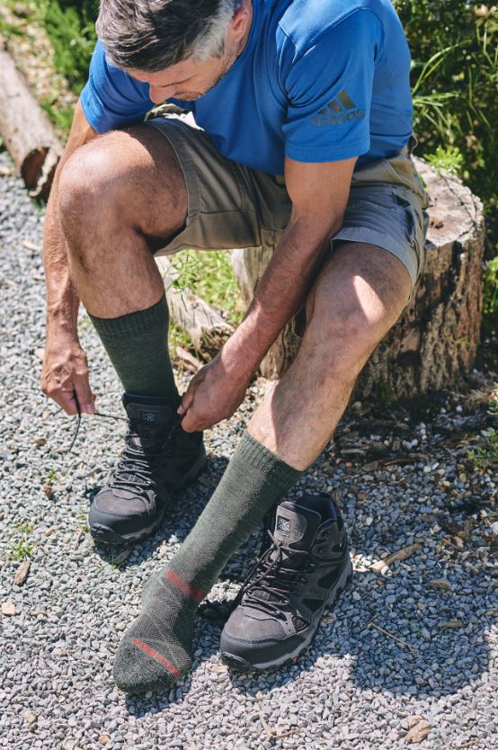 HJ Hall Men's ProTrek Adventure Trek Socks Moss-Green 2