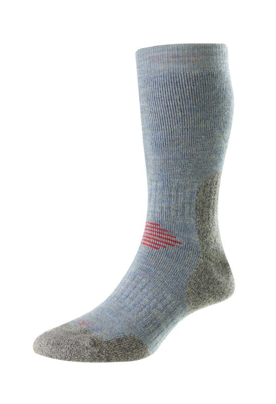 HJ Hall Men’s ProTrek Mountain Climb Socks Denim-Grey 2
