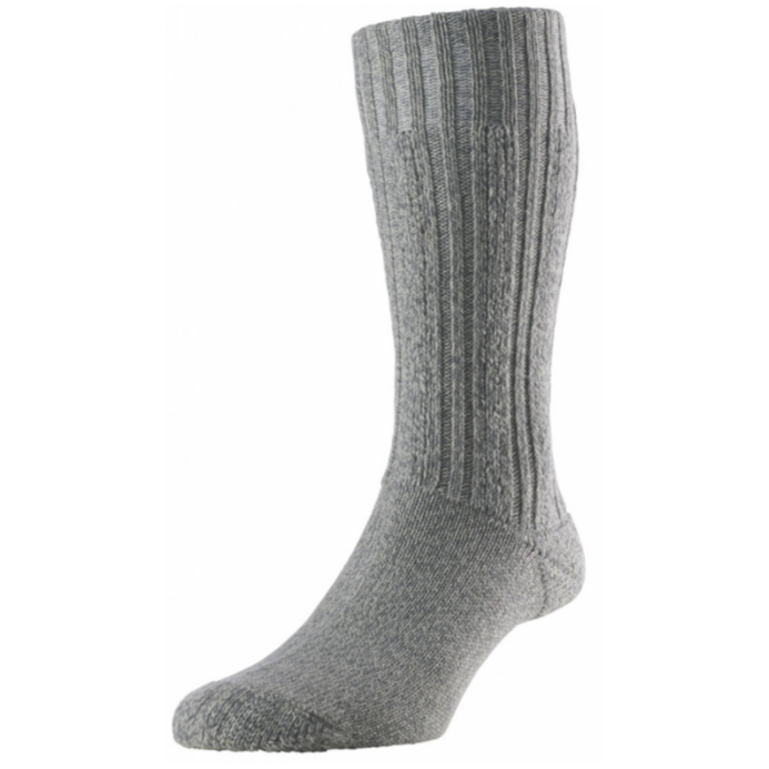 HJ Hall Merino Wool Premium Boot Socks Grey 1