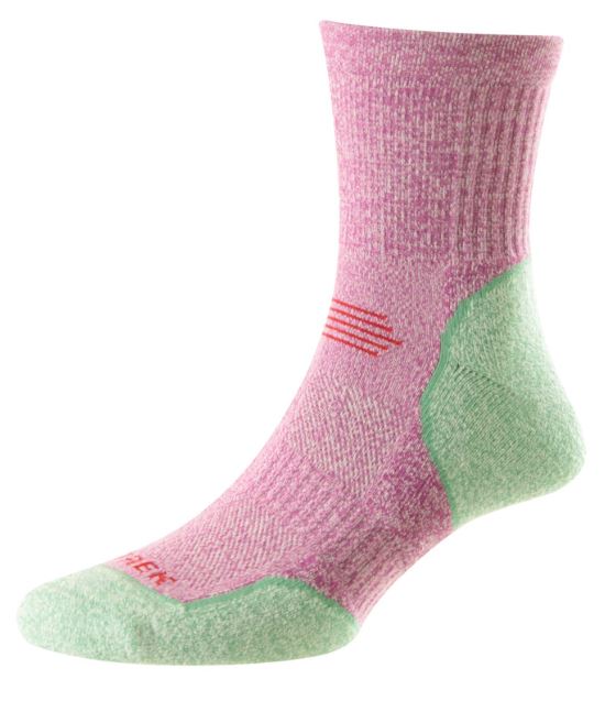 HJ Hall ProTrek Light Hike Socks Pink Marl-Mint 1