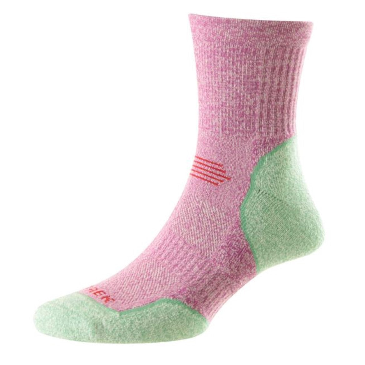 HJ Hall ProTrek Light Hike Socks Pink Marl-Mint 3