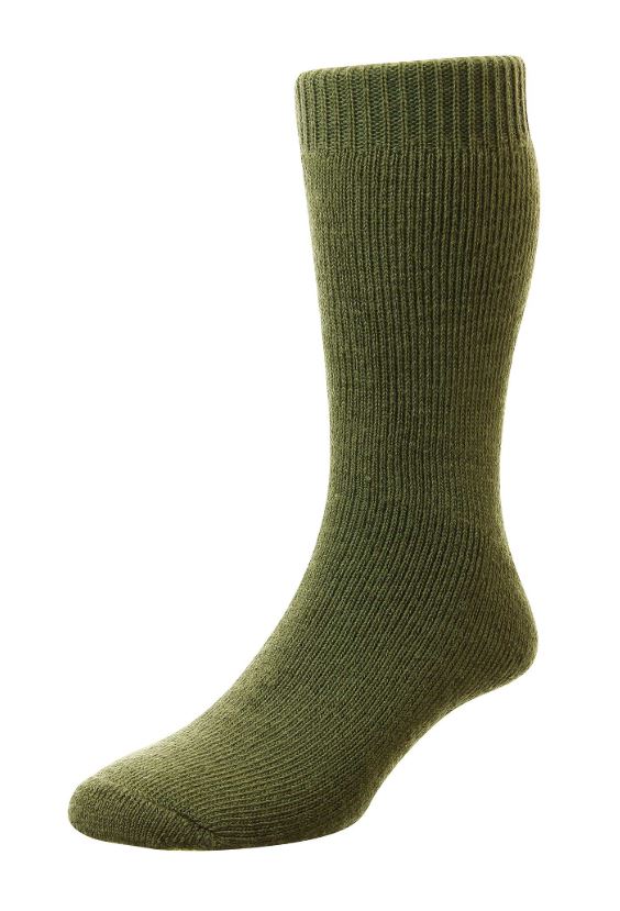 HJ Hall Rambler Fully Cushioned Wool Rich Socks Olive 1