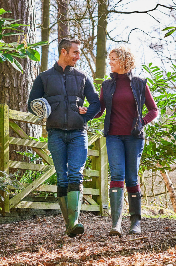 HJ Hall Wellington Boot Sock Green 2