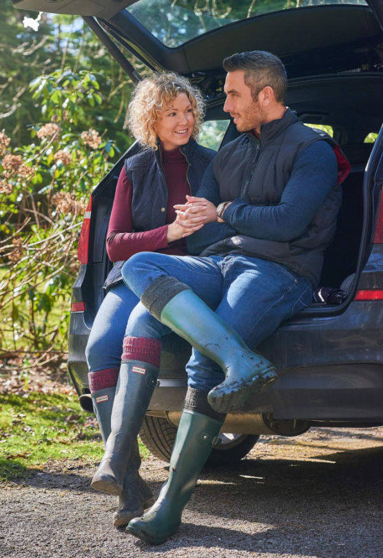 HJ Hall Wellington Boot Sock Red 2