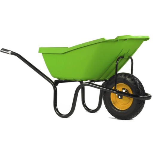 Haemmerlin Vibrante PICK-UP 110L Green Puncture Free Wheelbarrow 1