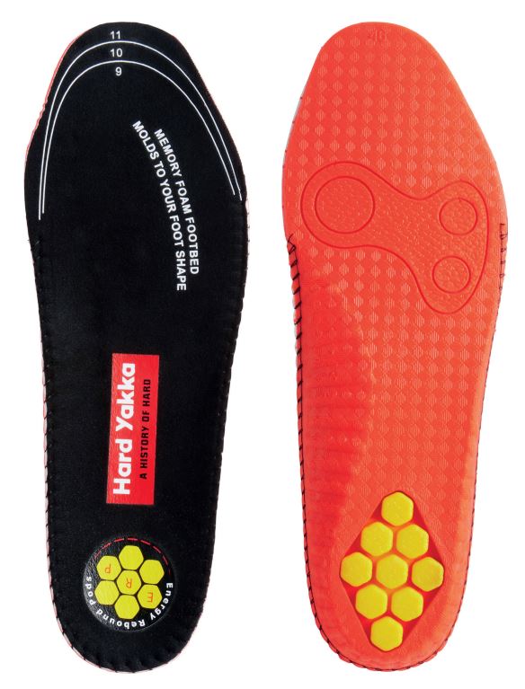 Hard Yakka Unisex Memory Foam Insoles (assorted sizes) 1