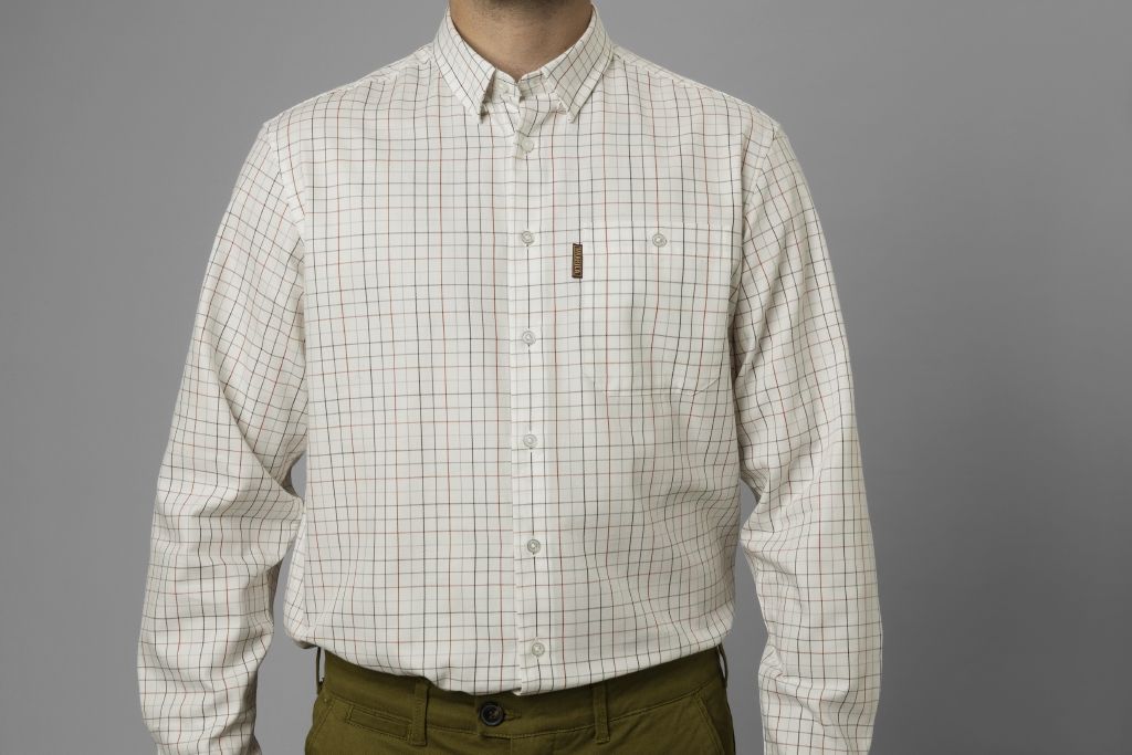 Harkila Allerston Long Sleeve Shirt Bloodstone Red-White 3